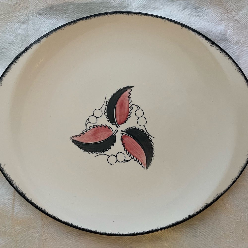 Vintage MCM 1950's Blue Ridge Southern Potteries Wild Cherry #2 Pattern Platter